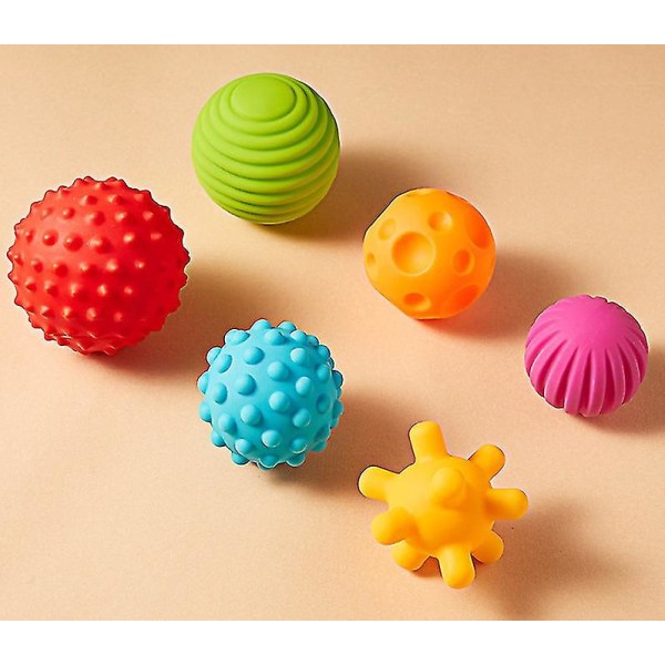 Baby Touch Ball Multi-texturerad sensorisk mjuk boll Flerfärgad taktil bollleksak