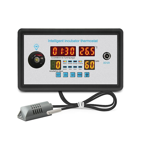 ZFX-W9002 Smart Termostat Digital Temperatur og Fuktighetskontroll Inkubator 360 Automatisk Eggvending