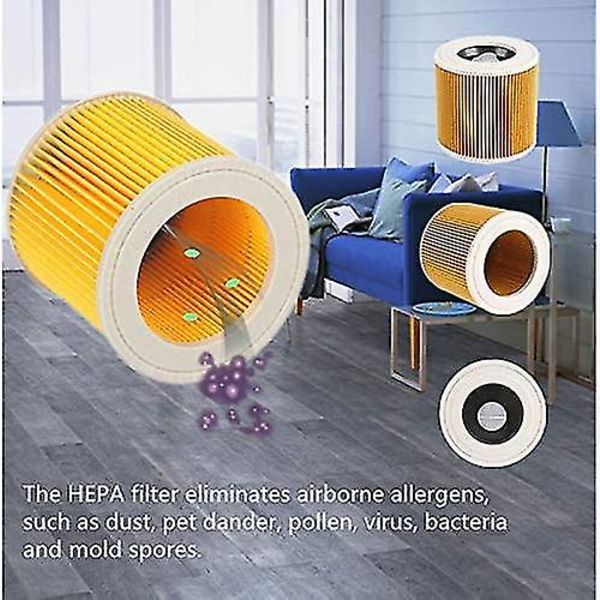 Vaskbare filtre til Karcher WD2 WD3 WD3.200 WD3300 støvsuger, Karcher Filter A-serie våde og tørre filtre 2 par