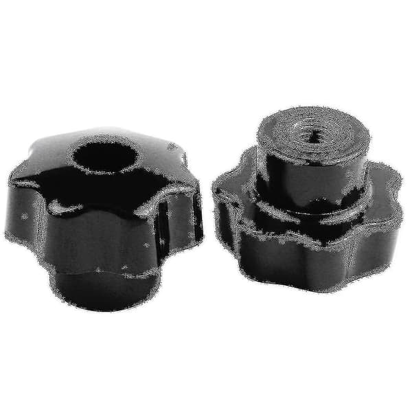 15 stk. Sorte Stjernegrebsknapper, Hun-Gevind Diameter 8mm, Hoveddiameter 40mm