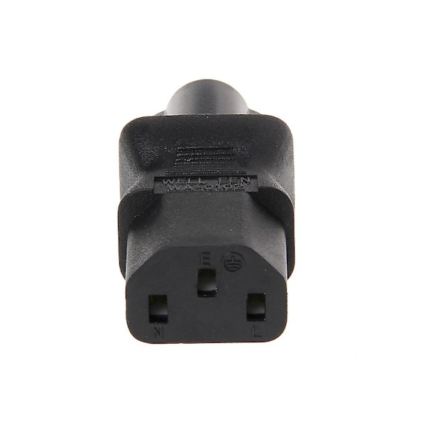 IEC 320 C13 hunn til C6 hann 3-pin kløverblad pluggkonverter AC strømadapter