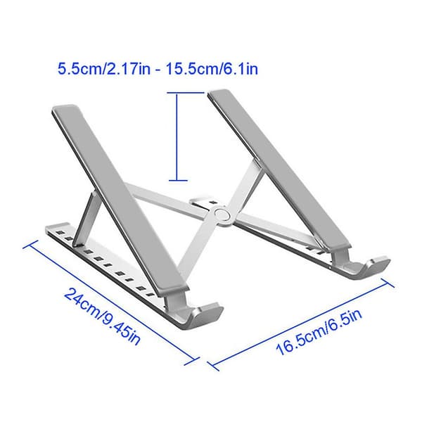 Ergonomisk bærbar computerstand i aluminium med varmeventilationsstativ til 100 % bærbare computere