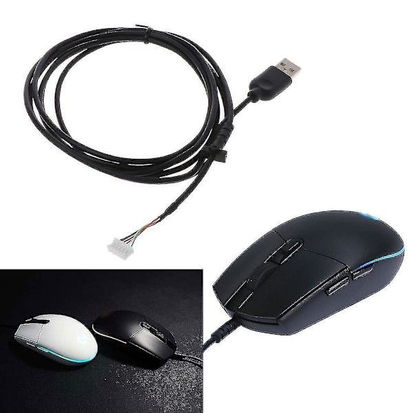 Erstatning holdbar USB-muskabel museledninger for Logitech G102 G Pro kablet muskabel