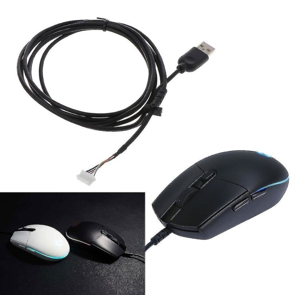 Vaihdettava kestävä USB-hiirikaapeli Logitech G102 G Pro -johdollisen hiiren kaapeliin