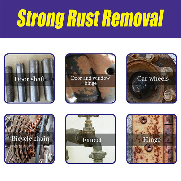 Multi Purpose Rust Remover Spray Metaloverflade Kromlak Bilvedligeholdelse Jernpulverrengøring Super Rust Remover Cleaner