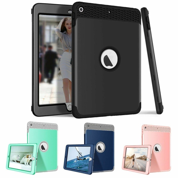 Stötsäker Defender Rugged Case Cover för iPad 5:e/6:e generation (9,7\" 2017/2018)