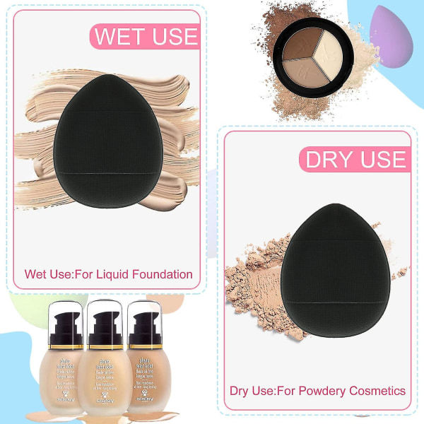 16 pakker Finger Powder Puff Makeup Mini Powder Puff, Blød Powder Puff til daglig makeup Foundation Concealer Cosmetic