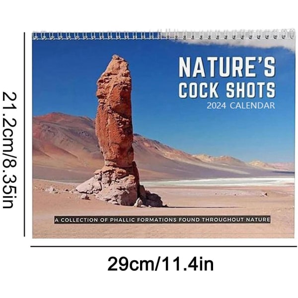 Nature's Cock Shots-kalender 2024, Nature's Dicks-kalender Morsom veggkalender