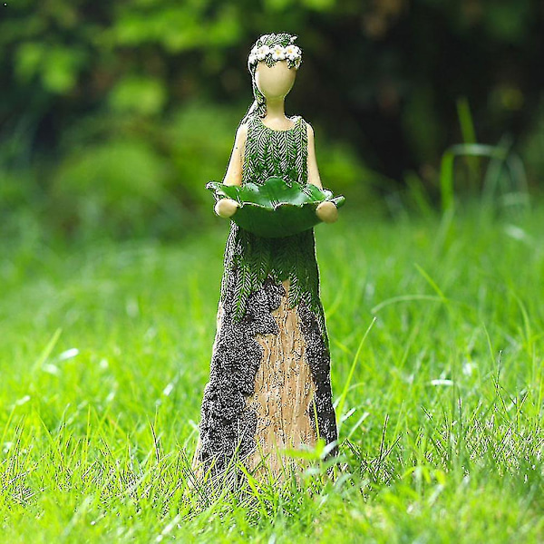 Fe-Statue Fuglefoder Resin Ornament Foderhus Type Fuglefoder Hjemmehave Fuglefoder