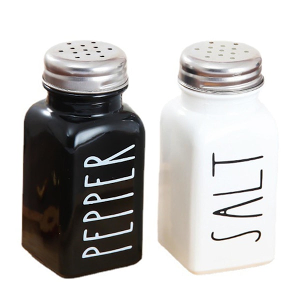 2 Pieces Spice Jars Set Glass Condiment Bottle With Lid Seasoning Storage Box