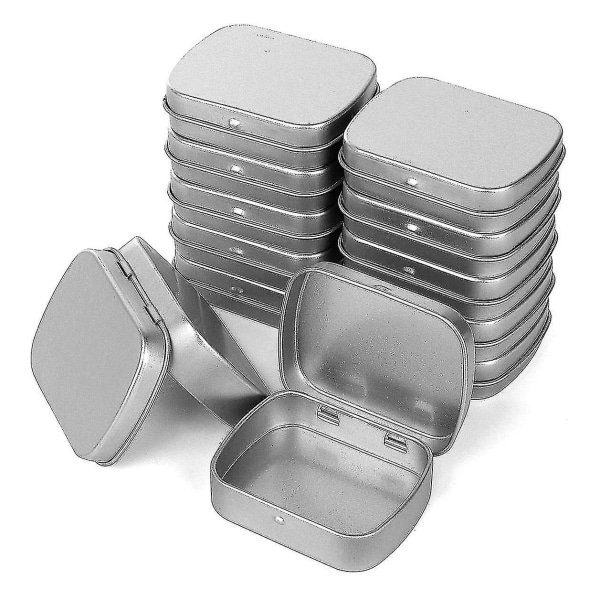 Metalbeholdere-12-pak metalblikboks Mini bærbare æskebeholdere til tegnestift, perleørering J