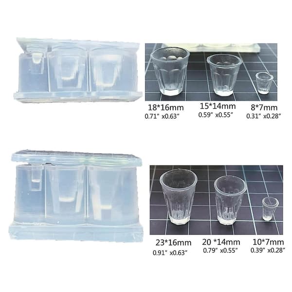 Mini Cup Silikonformar Diy Hantverk Epoxihartsform Mini Dessertformar