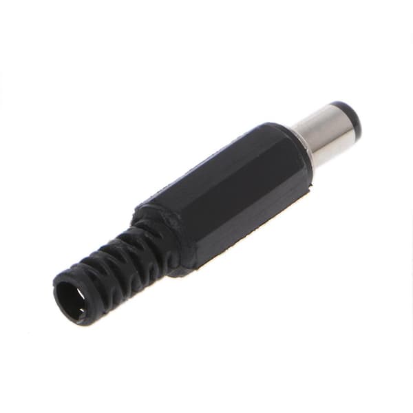 10 stk. 5,5x2,1mm han til DC inline stik-stikadapter i plast