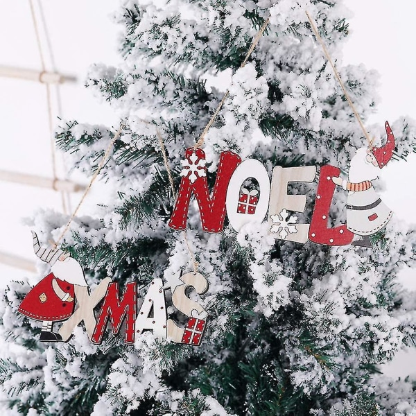 Christmas hengende skilt tre julenissen ornamenter for Xmas dørhengere juletre