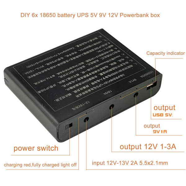 3000mAh:n akkupankki LED-nauhalle, USB-kaksoislähtö, ulkoinen akkupankki