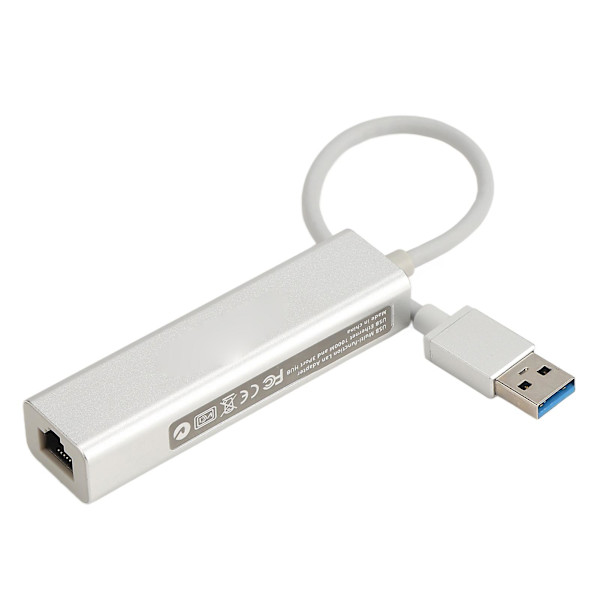 USB3.0 Ethernet-adapter RJ45-stik 10M 100M 1000M portkonverter i aluminiumlegering til kontor