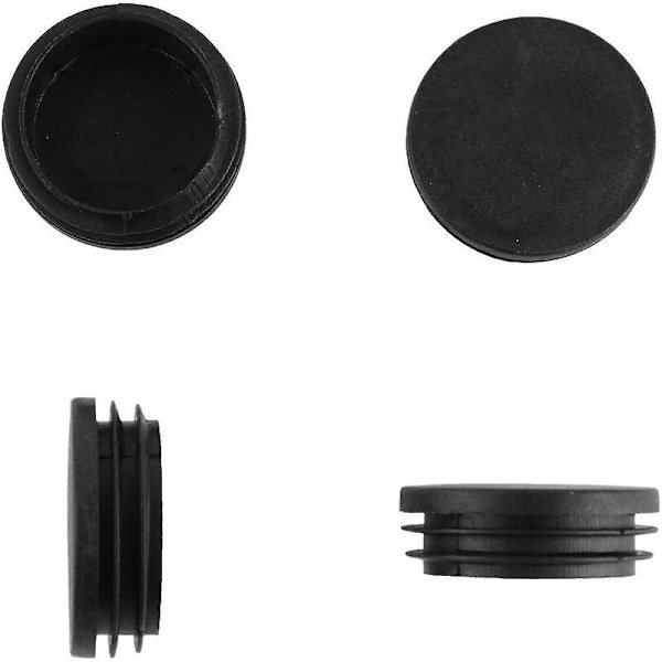 4 kpl Chasie Jalkakorkit Päätykappaleet Jalkaputken Insertit Pöytäkalusteet Suojaava Muovi Musta Halkaisija 45mm Pyöreä