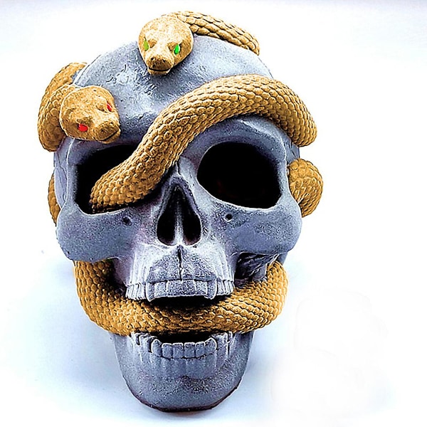 3D for Cobra Skull Silikoneform Epoxy Resin Form Fondant Aromaterapi Gips