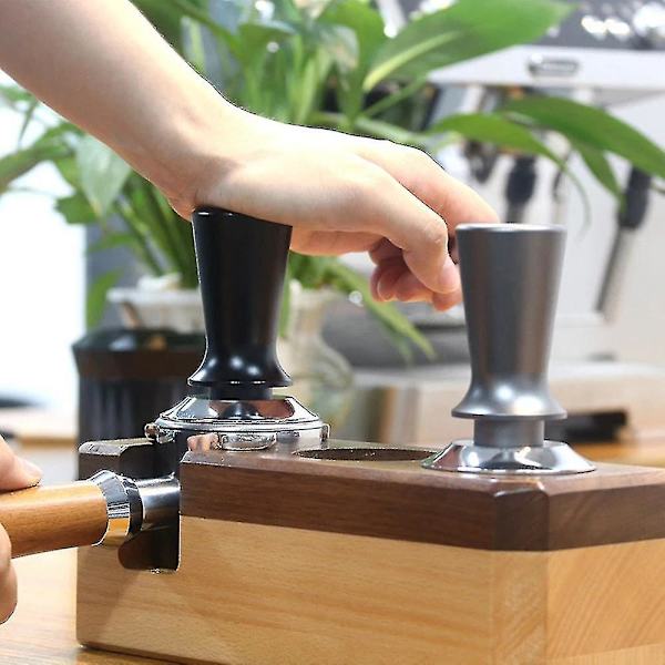 Kalibrerad trycktamper kompatibel med kaffe och espresso med fjäder 51mm