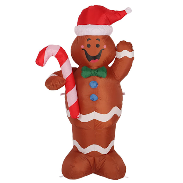 Christmas Inflatable Gingerbread Man 4.92ft Cute Rapid Inflation Garden Xmas Decor EU Plug 220V