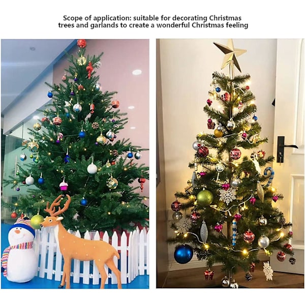 39-delad julgranskulset, krossäkra julgranskulor, minijulgranshängande kula, hållbar, lätt, attraktiv, dekorativ