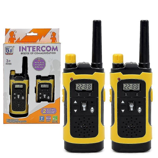 1 par trådløse mini walkie-talkies for barn Foreldre-barn interaktive LED-lys Utendørs snakkende walkie-talkie leker, tilfeldig farge Betterlifefg