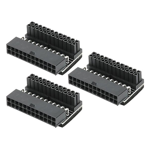 3PCS GMTA 24P hovedkort strømkoblingsadapter - DIY tilbehør, 90 graders svingledd, enkel installasjon