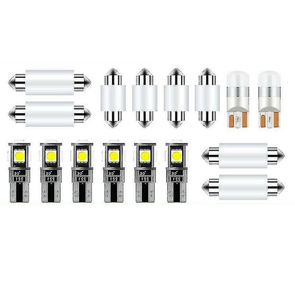 16 stk Kompatibel med Kompatibel Withd F250 F350 1998-2017 Hvid T10 3030smd LED-pærersæt