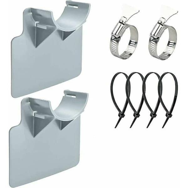 2 Stöd för Poolrör, För Rör 30 mm 38 mm, Kompatibel med Intex Pool och (grå)
