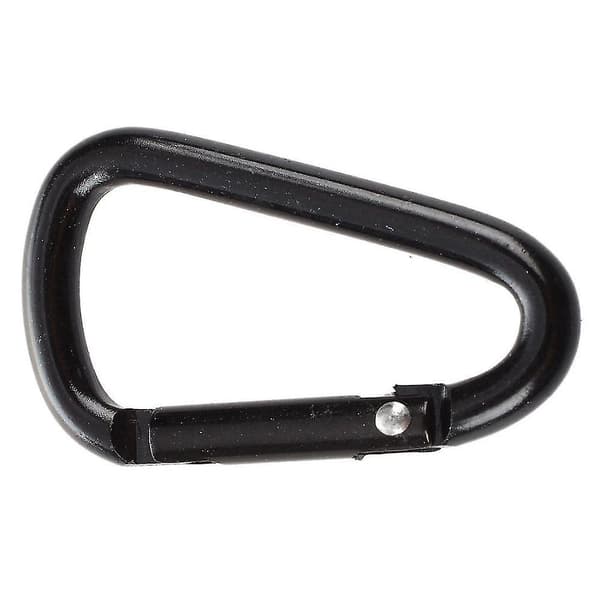10 stk. Sorte D-formede aluminiumslegeringskarabinhager nøglering