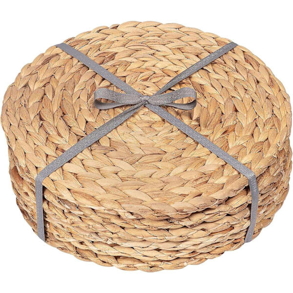 6 x Vesihorsmipaikkaa Pyöreä 30 CM, Laadukas Kutottu Viiripaikka, Alunen, Eristävä ja Ras