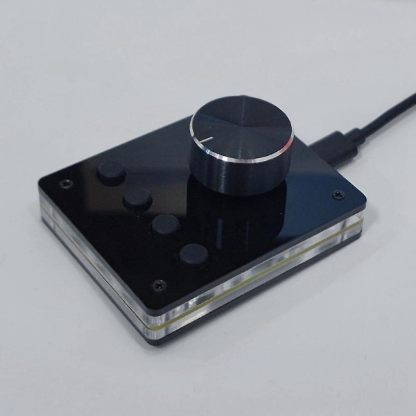 Ohjelmoitava multimedianäppäimistö USB nuppi mukautettu näppäimistö minimakronäppäimistön äänenvoimakkuuden säädin (pieni musta painike)