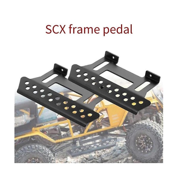 2 kpl SCX10 1/10 90046 90047 313 akseliväli simulointi kiipeilyauto poljin metalli poljin sivupoljin