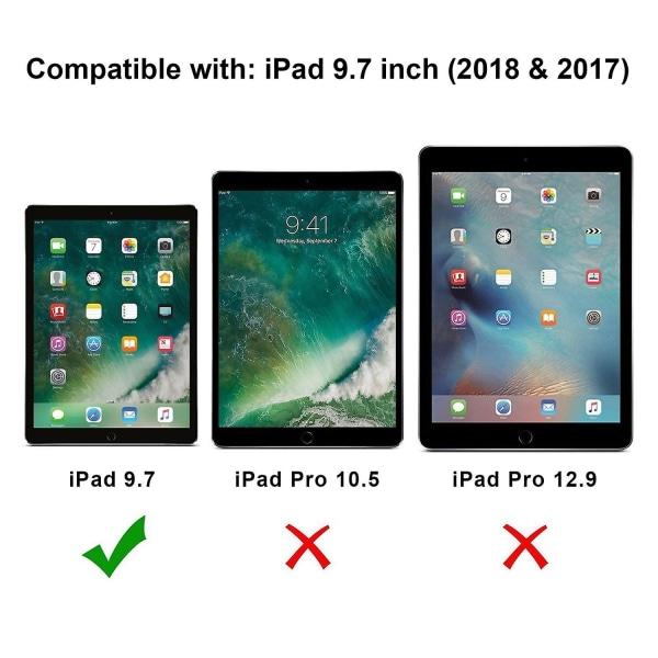 2 st härdat glasfilm skärmskyddsskydd för Apple Ipad 9.7