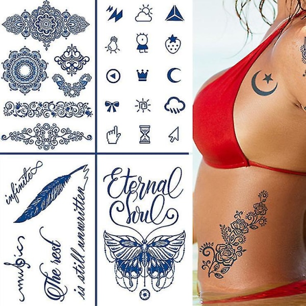 Europeiske og amerikanske mekaniske retro tatoveringer Realistiske semi-permanente vanntette og svettesikre tatoveringsklistremerker for hele kroppen (3 bilder)