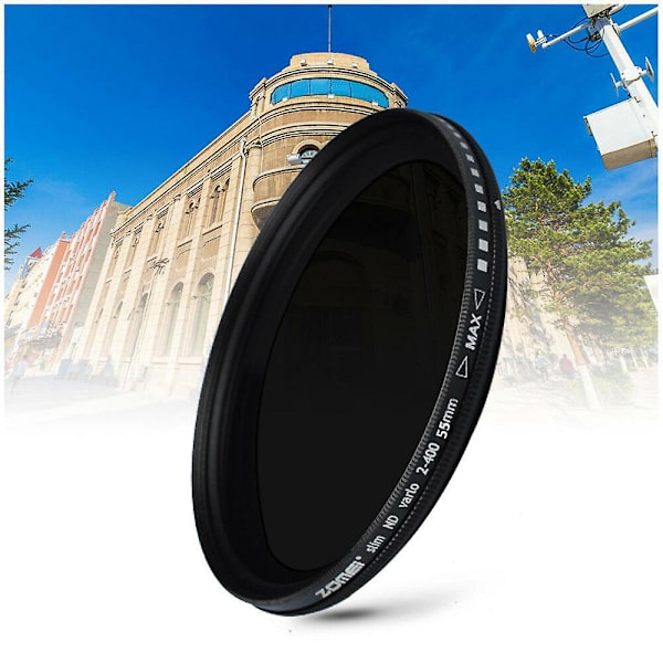 Zomei 55mm Slim Nd2-400 Neutral Density Fader Variable Filter Linser til Kameraer
