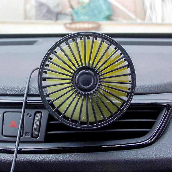 Enkelt hoved Usb Hjem Bil Auto Air Køling Fan Tre-trins Stærk Vind Justerbar