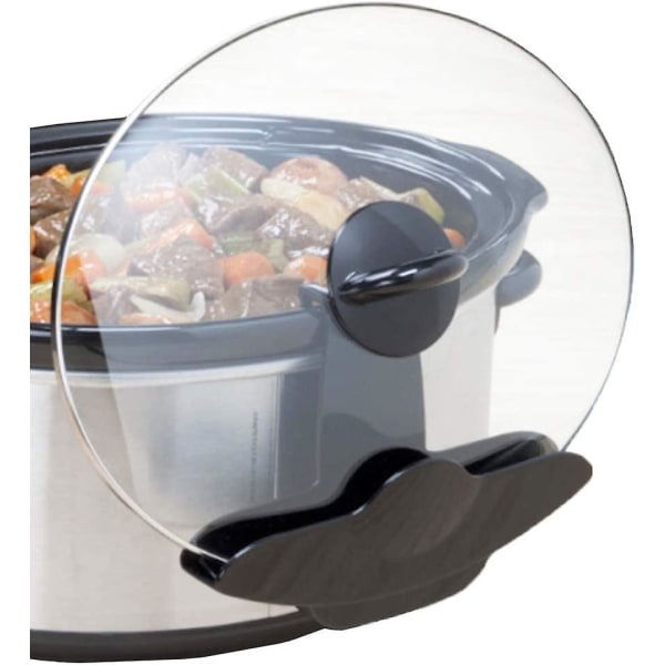 Lokk Lomme Slow Cooker lokkholder, passer til de fleste Slow Cookers, håndfri design holder benkeplatene rene, fungerer med de fleste steiner