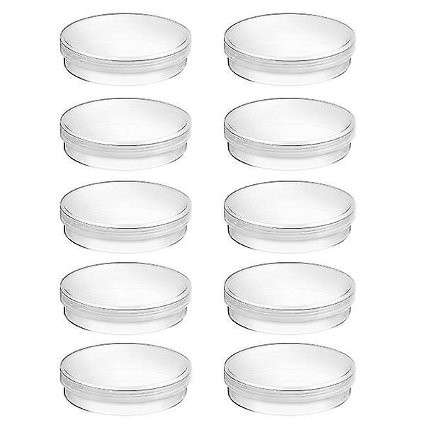 Ueetek 10 stk. 70 mm Plastik Petriskåle Sterile Bakteriekultur Skål med Låg