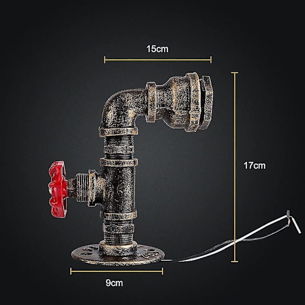 Rörvägglampa, Retro Industriell Vägglampa, Bar, Vardagsrum Rör Järnvägglampa