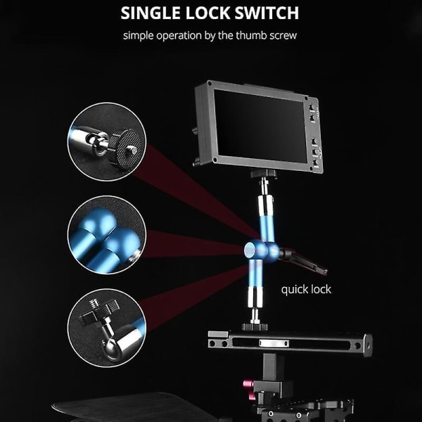 Yelangu 11 tuuman taika nivelvarsi taika varsi riki pää kiinnitystä varten Monitor Video Light Dslr Came
