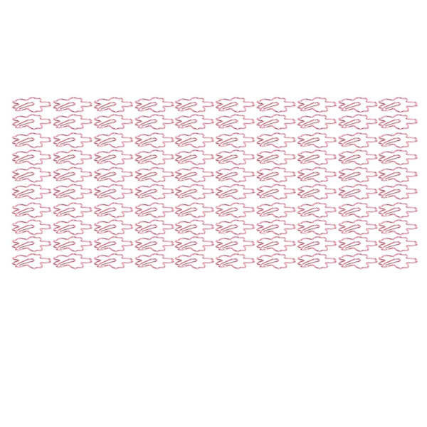 100 stk. Sakura-formede metalliske papirclips - skridsikre, rustfri - kontorartikler
