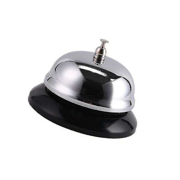 2 st Klassisk Rostfri Serviceklocka Restaurang Klocka Reception Serviceklocka (silver)