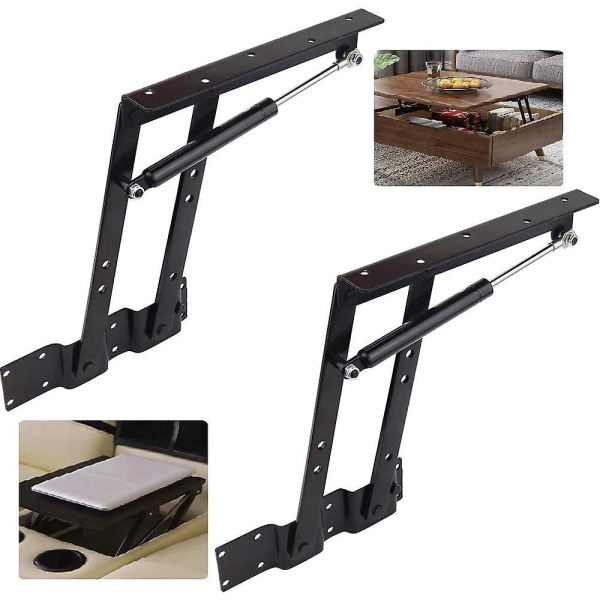 Lifting Accessory,2 Pieces Folding Lift 50kg/100lb Raise High Coffee Table Lifting Frame Lift Up Spring Mechanism