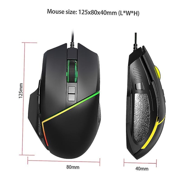 H300 Trådbunden ergonomisk spelmus V100 35 tangenter Enhands speltangentbord P6 Bärbar tangentbordsmusomvandlare Combo
