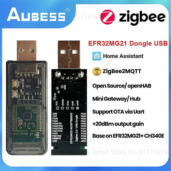 Aubess Zigbee 3.0 Usb Dongle Trådlös Zigbee Gateway Analysator Universell Open Source