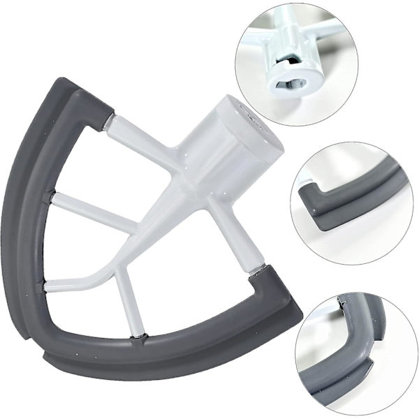 4,5-5 Qt Flex Edge Beater för Kitchenaid Tilt-head Stand Mixer, kompatibel med Kitchenaid 4,5-5 Qt Bowl-lift Stand Mixers, flat Beater Bowl Scraper Wit