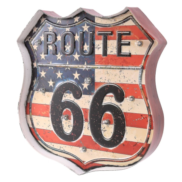 Route 66 Led Vintage Signs Pub Bar Sign Neon Light Wall Hanging Art