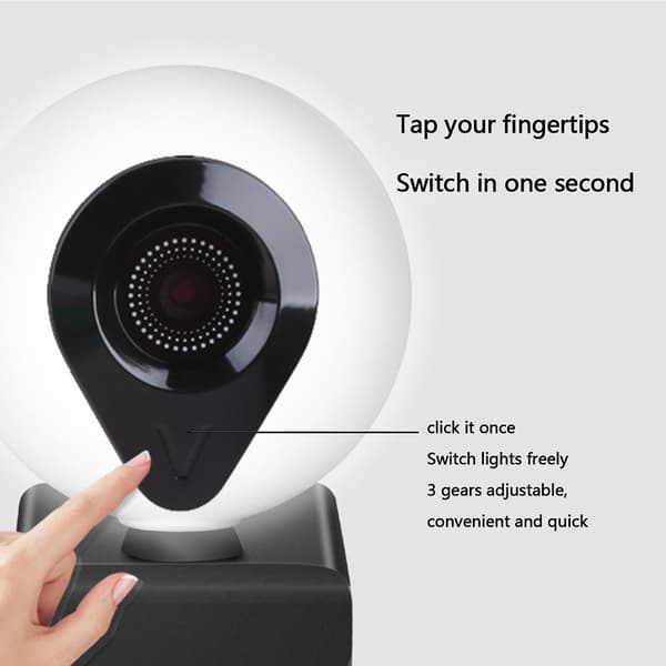 1080p Autofokus Högdefinitions Skönhetskamera Led Ljus Pc Skönhets Live Cam