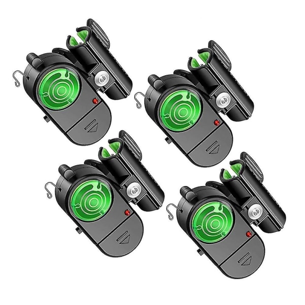 New 4pcs Fishing Bite Alarm, Sensitive Electronic Fishing Alarms Indicator, Sound Bite Alert With L